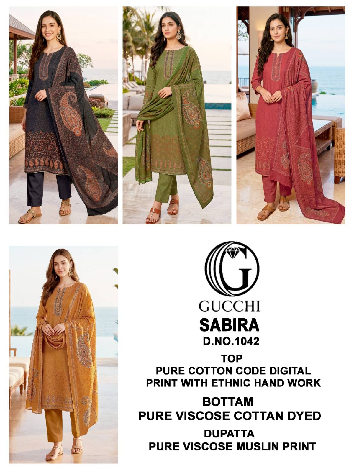 SABIRA 1042 Series By Fashid Beautiful Festive Suits Stylish Fancy Colorful Casual Wear & Ethnic Wear Pure Cotton Print Dresses At Wholesale Price